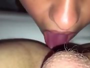 A sexy british wife giving hubby a treat and a show