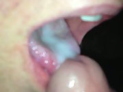 Kelly tastes her guys cum wants to be fed sperm some nourishment